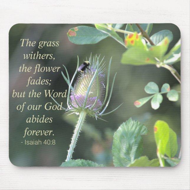 Bumble Bee - Isaiah 40:8 Mouse Mat (Front)