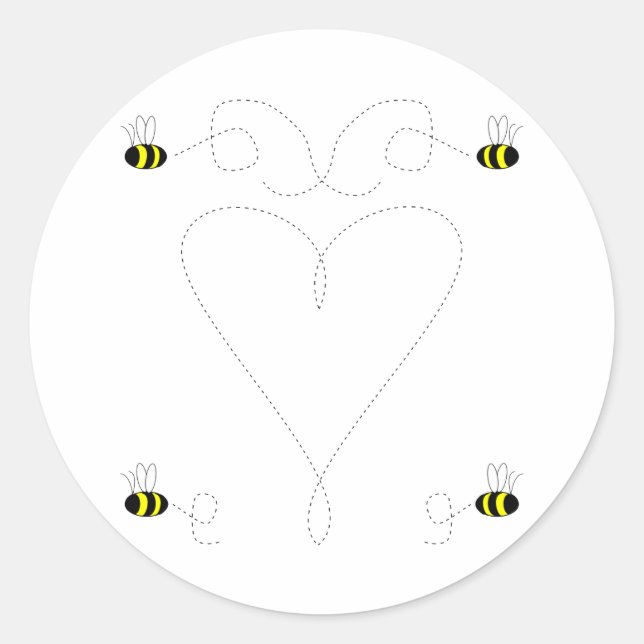 Bumble Bee Love Sticker (Front)