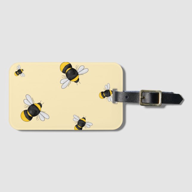 Bumble Bee luggage tag (Front Horizontal)