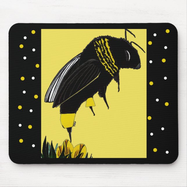 Bumble Bee Mouse Mat (Front)