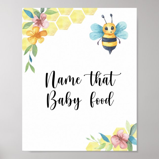 Bumble bee - name that baby food poster (Front)
