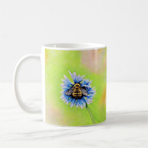 Bumble Bee on a Flower Painting Coffee Mug