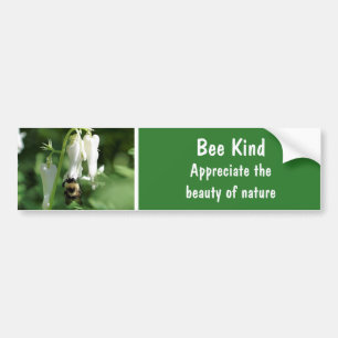 Bumble Bee On Columbine Flower Bee Kind Bumper Sticker