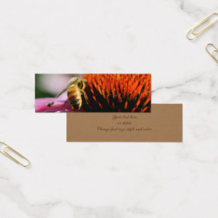 Bumble Bee On Echinacea Flower Mini Bookmark