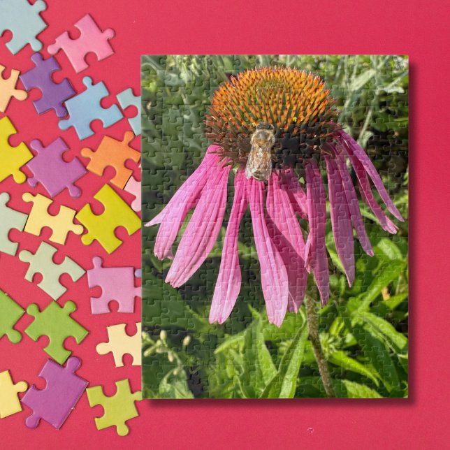 Bumble Bee on Flower Photo,Custom Cute Nature Jigsaw Puzzle (Creator Uploaded)