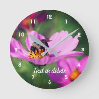 Bumble Bee On Pink Cosmos Personalised