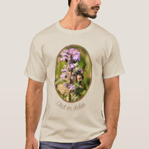 Bumble Bee On Purple Flower Personalised T-Shirt
