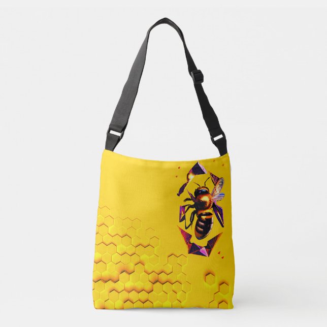 bumble bee orange crossbody bag (Front)