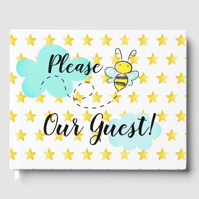 Bumble "Bee Our Guest, Love You to Moon" Stars Guest Book (Front)