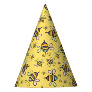 Bumble Bee Pattern Party Hat