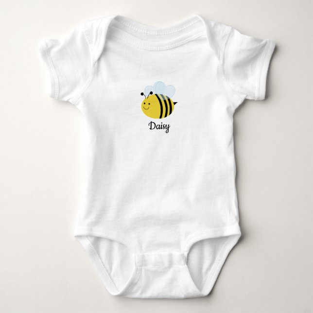 Bumble Bee Personalised Baby Bodysuit (Front)