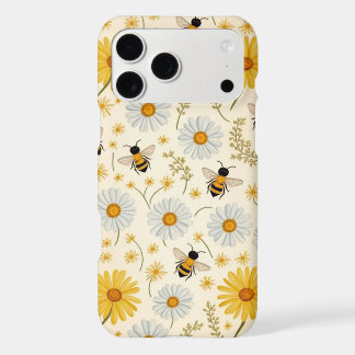 Bumble Bee Phone Case, Daisy Floral Aesthetic 