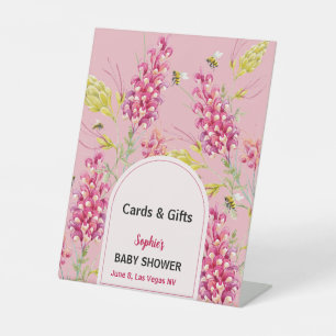 Bumble Bee Pink Florals Cards & Gift Sign