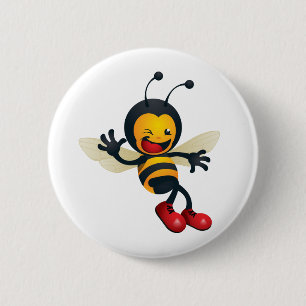 bumble_bee.png 6 cm round badge