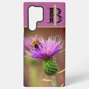 Bumble Bee Purple Thistle Flower Close-Up Photo Samsung Galaxy Case