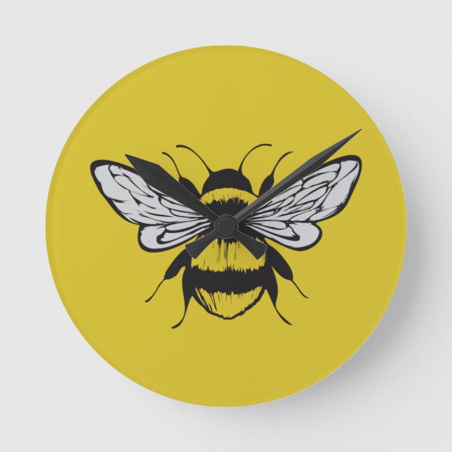 Bumble Bee  Round Clock (Front)