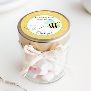 Bumble Bee Round Favour Sticker