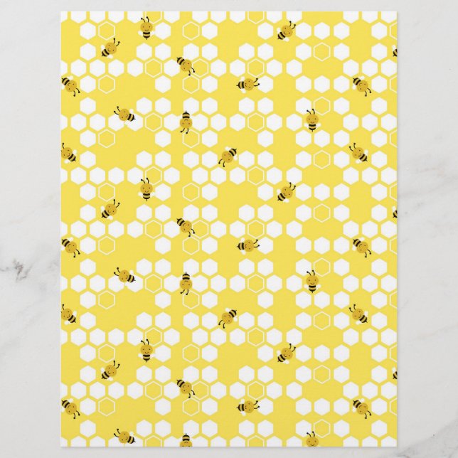 Bumble Bee Scrapbook Paper (Front)