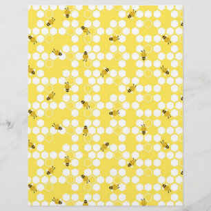 Bumble Bee Scrapbook Paper Dual-sided