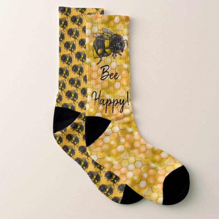Bumble Bee Socks Zazzle.co.uk