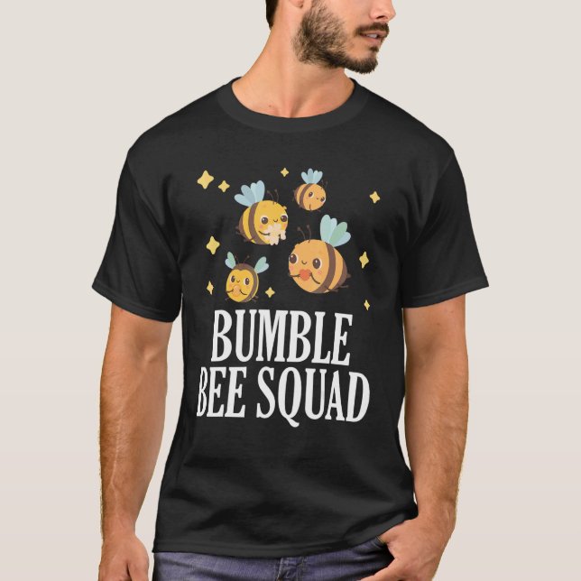 Bumble Bee Squad Honey Cute Beekeeper Bee Apiary B T-Shirt (Front)