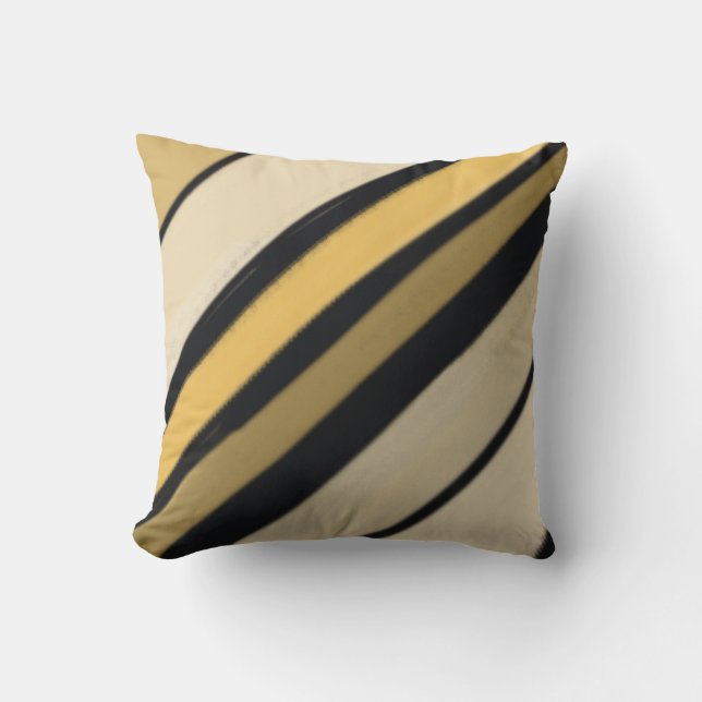 Bumble Bee Striped Colours Cushion (Front)