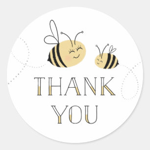Bumble Bee Thank You Classic Round Sticker