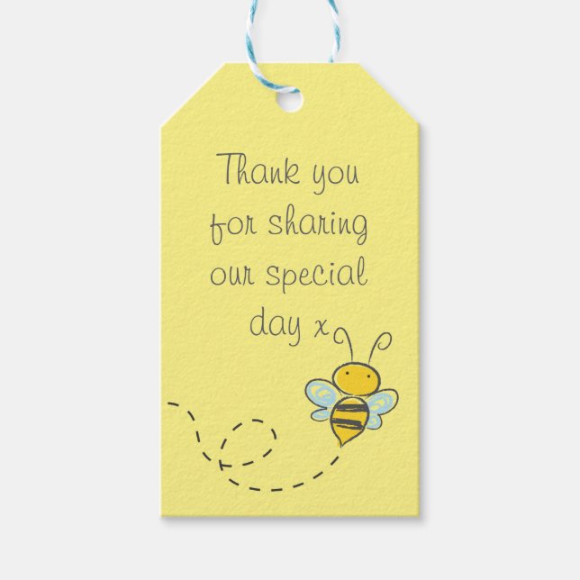 Bumble Bee Thank You Gift Tags (Front)