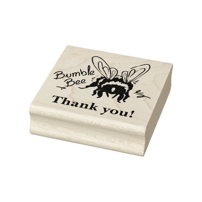 Bumble Bee thank you! Rubber Stamp (Stamp)