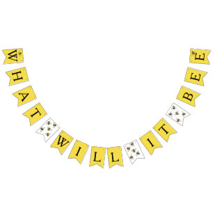 Bumble bee theme baby bee shower bunting