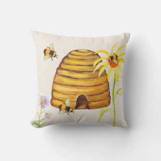 Bumble Bee Throw Pillow