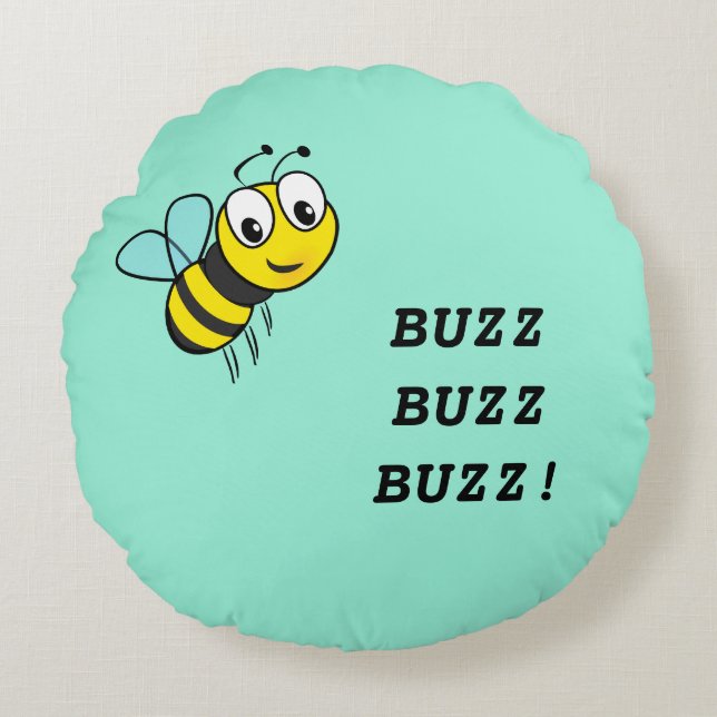 Bumble Bee Throw Pillow (Front)