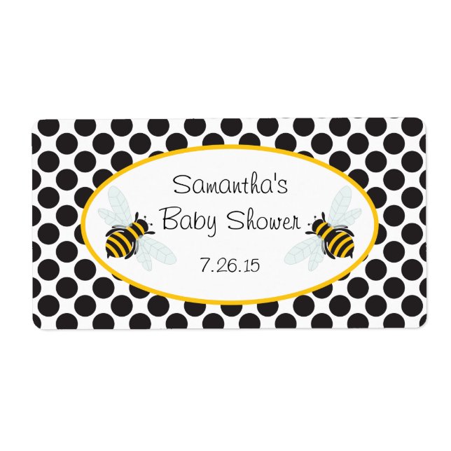 Bumble Bee Water Bottle Label (Front)