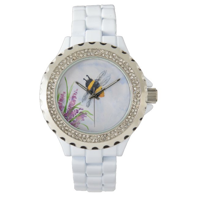 Bumble Bee Watercolor Watch (Front)