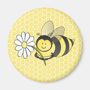 Bumble Bee with Daisy Magnet