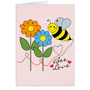 Bumble Bee With Flowers Bee Love