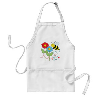 Bumble Bee With Flowers Bee Love Standard Apron