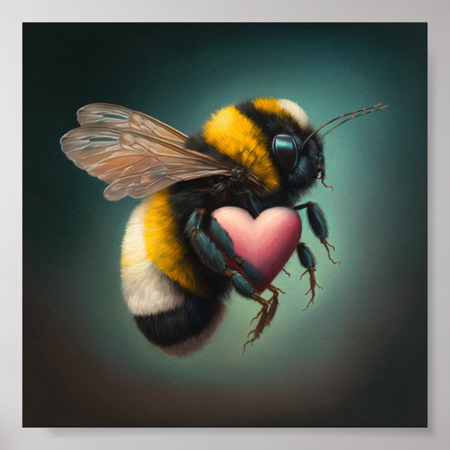 Bumble Bee With Love, Value Poster Paper (Matte) (Front)