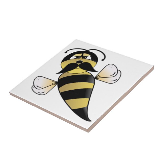 Bumble Bee with Moustache Tile (Side)