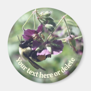 Bumble Bee With Pollen Flower Nature Personalized Magnet