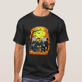 Bumble Bee With Pumpkins Funny Scary Halloween Par T-Shirt