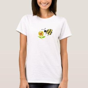Bumble Bee with Yellow Flower T-Shirt