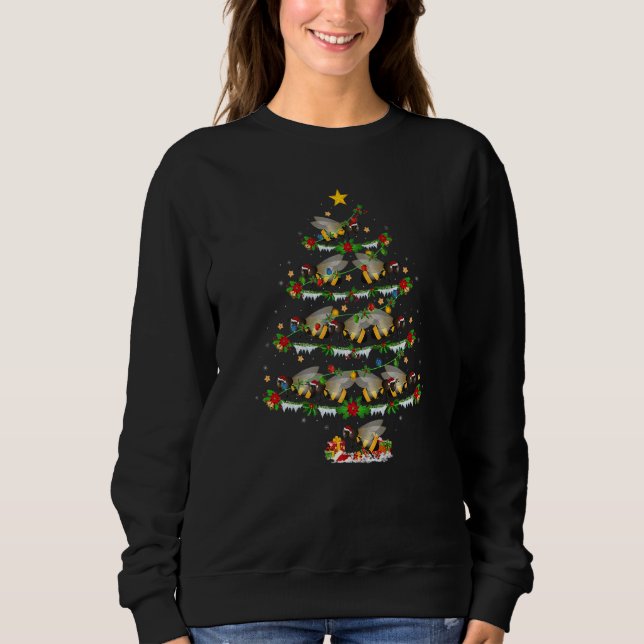 Bumble Bee  Xmas Lights Bumble Bee Christmas Tree Sweatshirt (Front)
