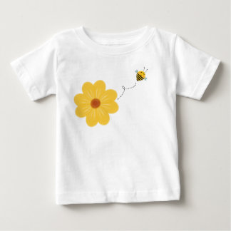 Bumble Bee Yellow Flower Baby T-Shirt