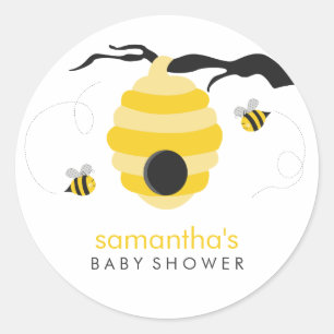 Bumble Bees Baby Shower Classic Round Sticker