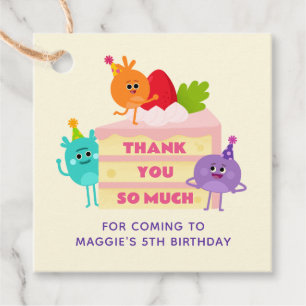 Bumble Nums Birthday Cake Thank You Favour Tags