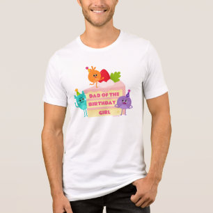 Bumble Nums   Cake - Dad of the Birthday Girl Tri-Blend Shirt