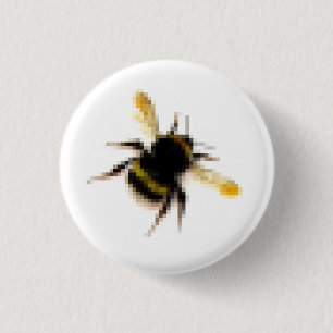 Bumblebee. 3 Cm Round Badge