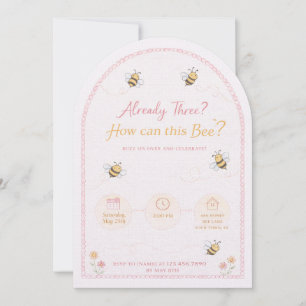 "Bumblebee" 3rd Birthday Invite