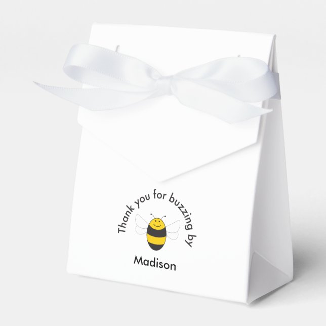 Bumblebee baby shower birthday favour box (Front Side)